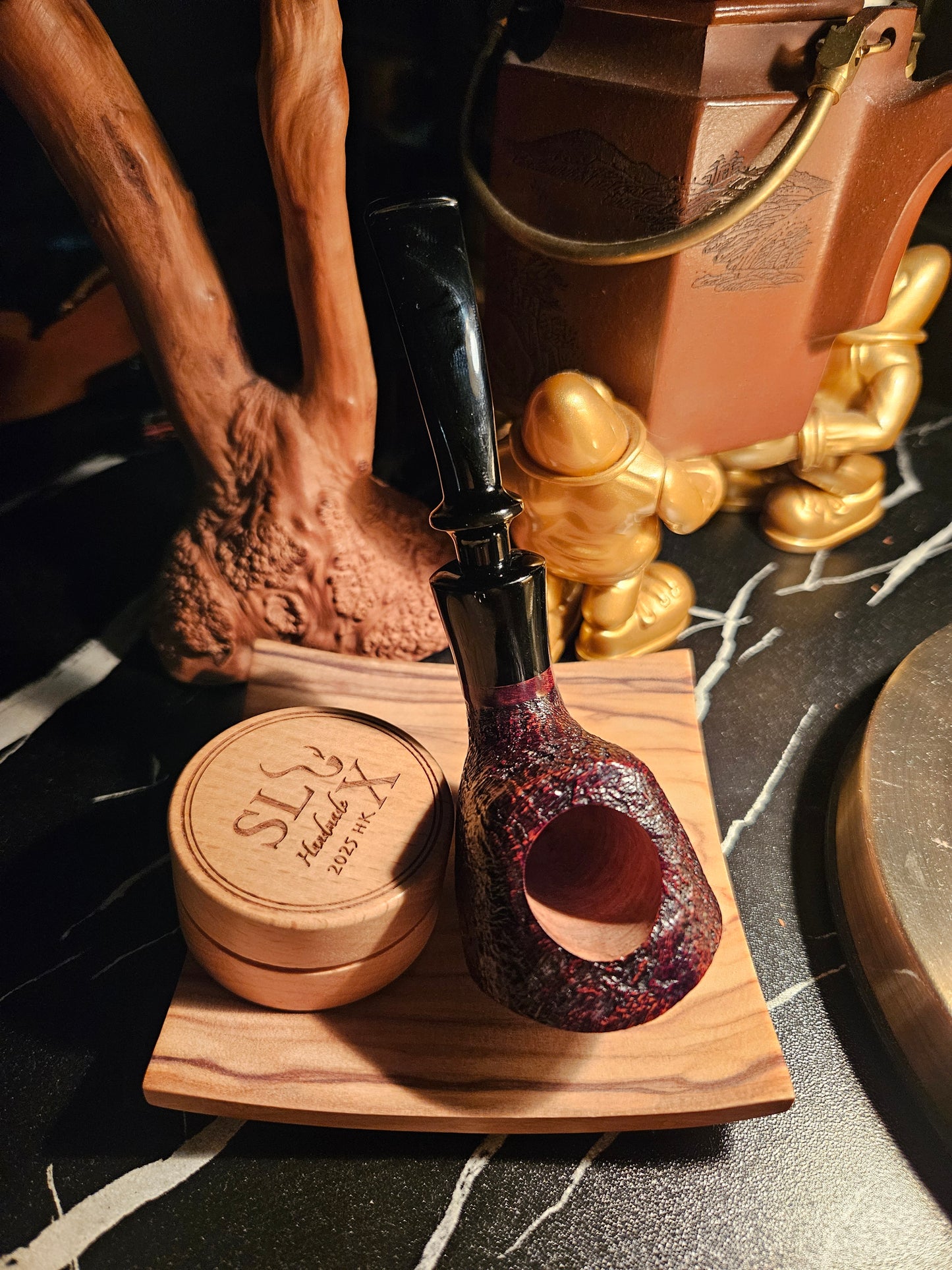 石楠木手工盾牌斗 (噴砂)